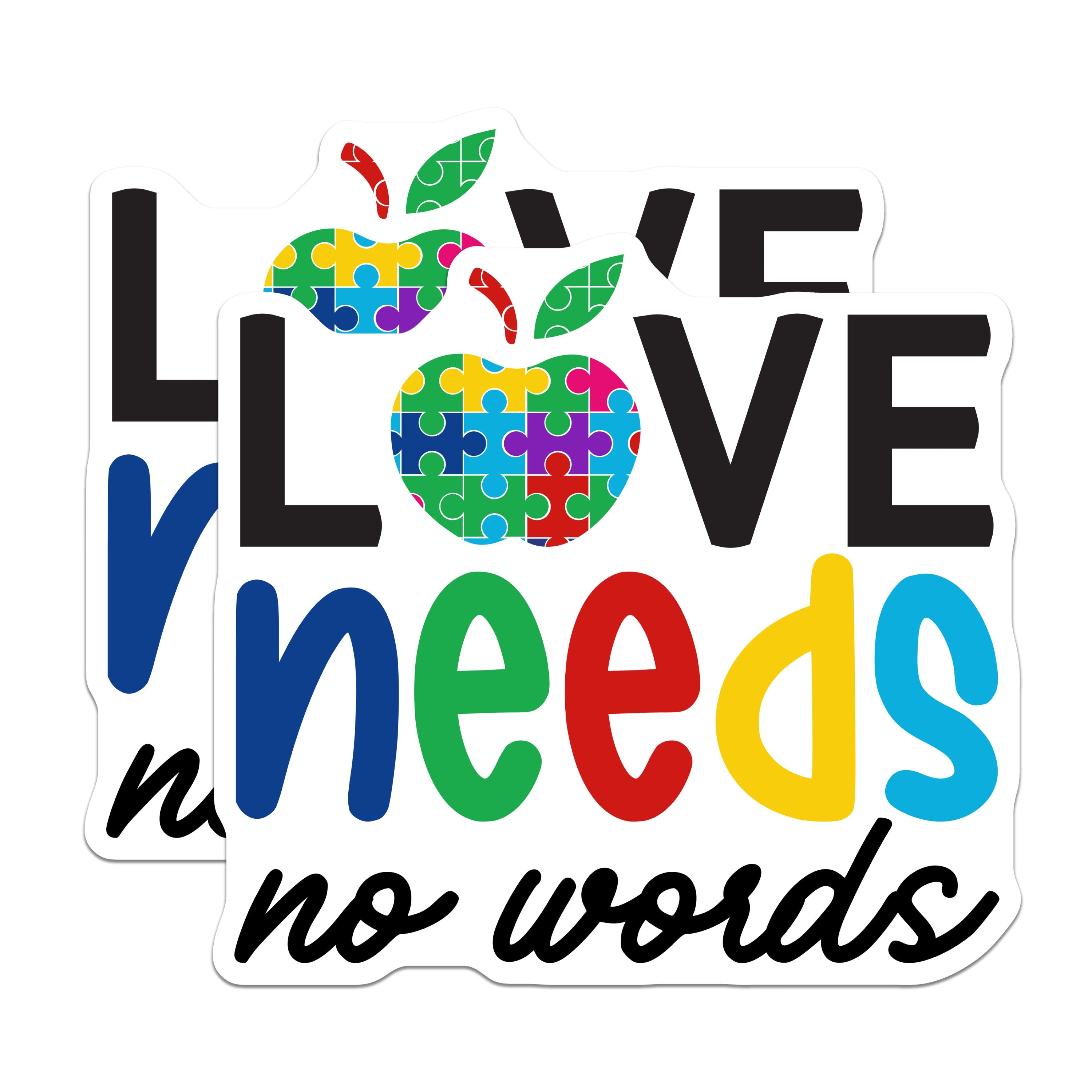 (2 Pack) Autism Awareness Magnets - Neurodiversity Puzzle Love - Special Needs Support - Inclusion Acceptance Advocacy Decor - 5 Inches On Longest Side - Thick Durable Magnet - Made in USA - MAG39680