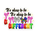 (2 Pack) It's Okay to be Different Magnets - Autism Acceptance Decor - Neurodiversity Support for Classroom Fridge Locker - 5 Inches On Longest Side - Thick Durable Magnet - Made in USA - MAG27684