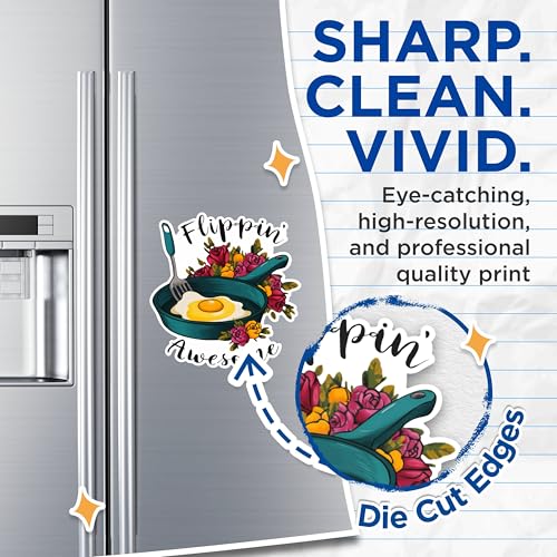 (2 Pack) Flippin' Awesome Magnets - Funny Kitchen Decor Magnets - Quirky Egg and Pan Magnets- 5" On Longest Side - for Fridges, Toolboxes, Cars - Made in USA - MAG2916