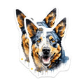 (2 Pack) Australian Cattle Dog Magnets - Blue Heeler Art Decor - Pet Owner Collectible - 5 Inches On Longest Side - Thick Durable Magnet - Made in USA - MAG29374