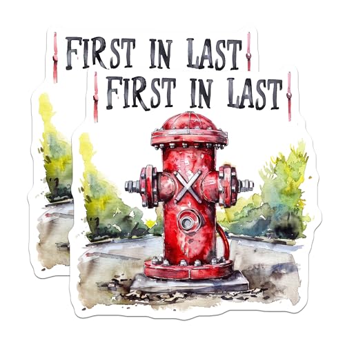 (2 Pack) Fire Hydrant Stickers - Watercolor Art - Inspirational Quotes - 5" On Longest Side - Sticks to Smooth Flat Surfaces - Made in USA - BMCS6969