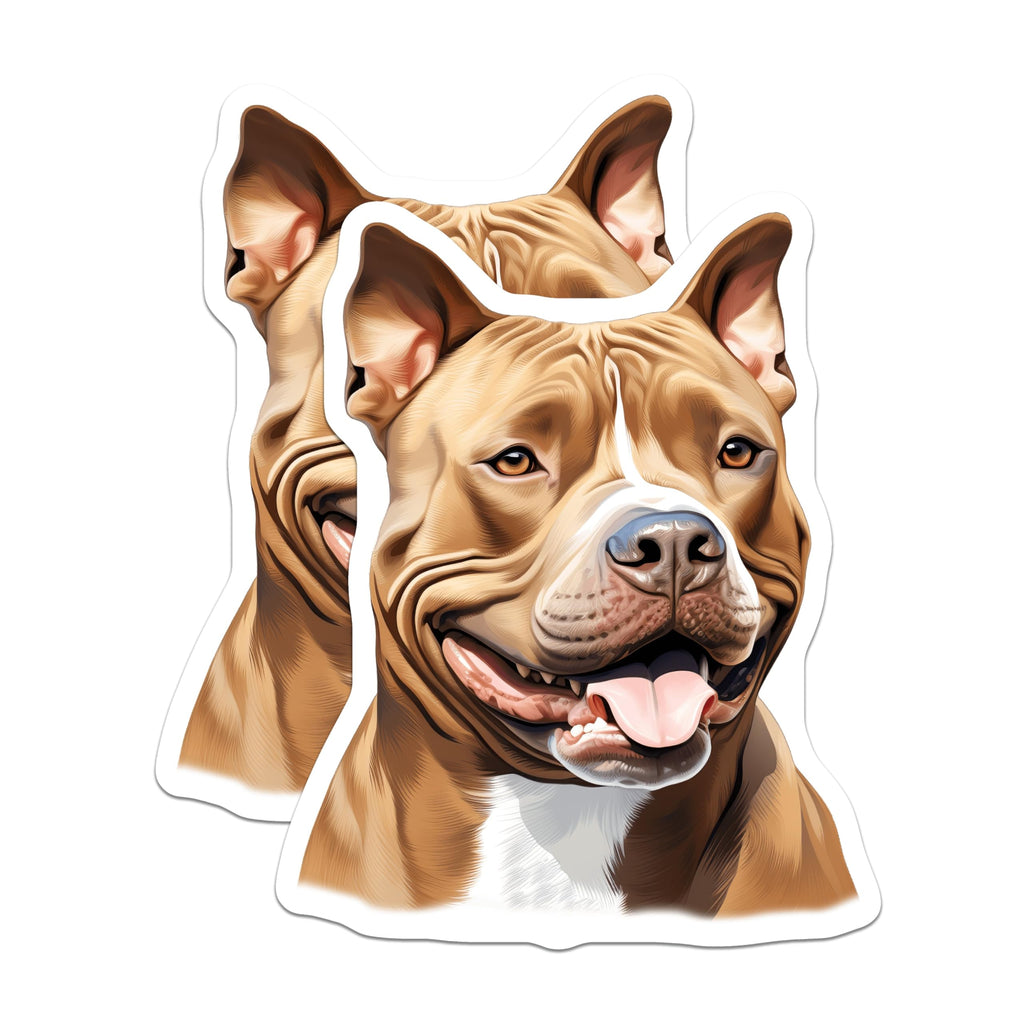 (2 Pack) Pitbull Magnets - Bully Breed Dog Decor - Dog Lover Refrigerator Accessory - 5 Inches On Longest Side - Thick Durable Magnet - Made in USA - MAG29659