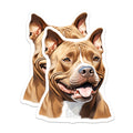 (2 Pack) Pitbull Magnets - Bully Breed Dog Decor - Dog Lover Refrigerator Accessory - 5 Inches On Longest Side - Thick Durable Magnet - Made in USA - MAG29659