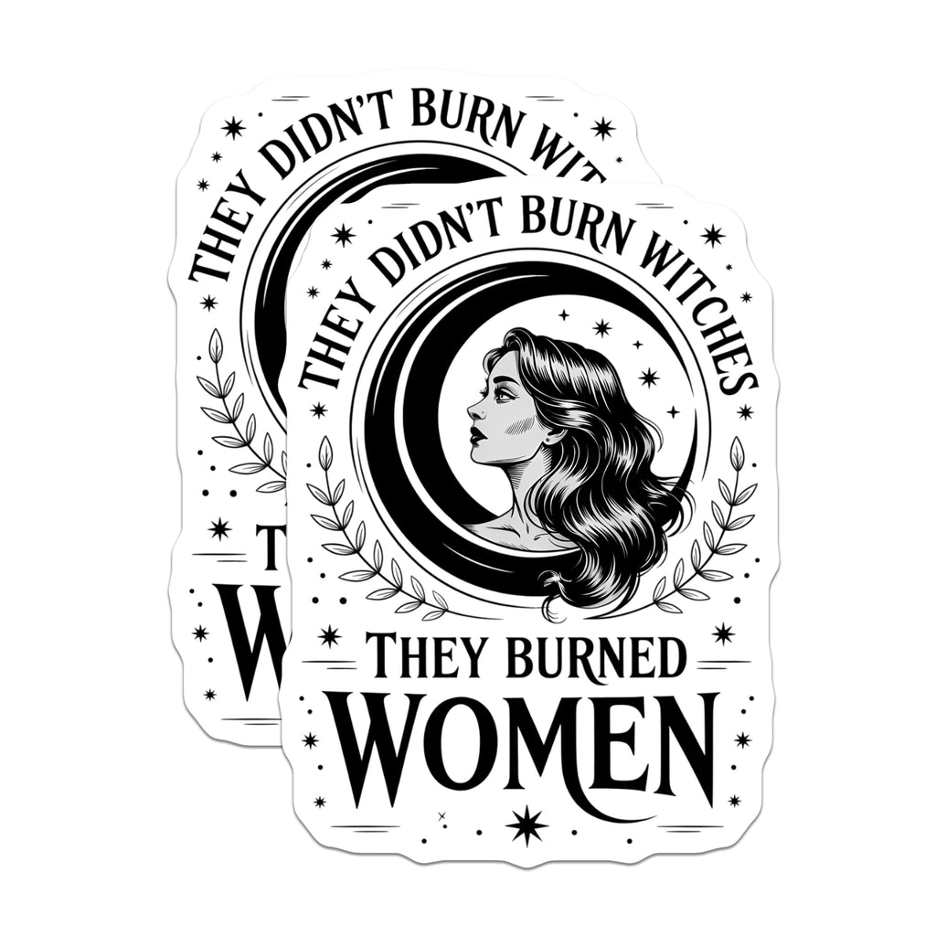 (2 Pack) Feminist Empowerment Magnets - Witchy Moon Quote - Strong Women Activism Decor - 5 Inches On Longest Side - Thick Durable Magnet - Made in USA - MAG21431