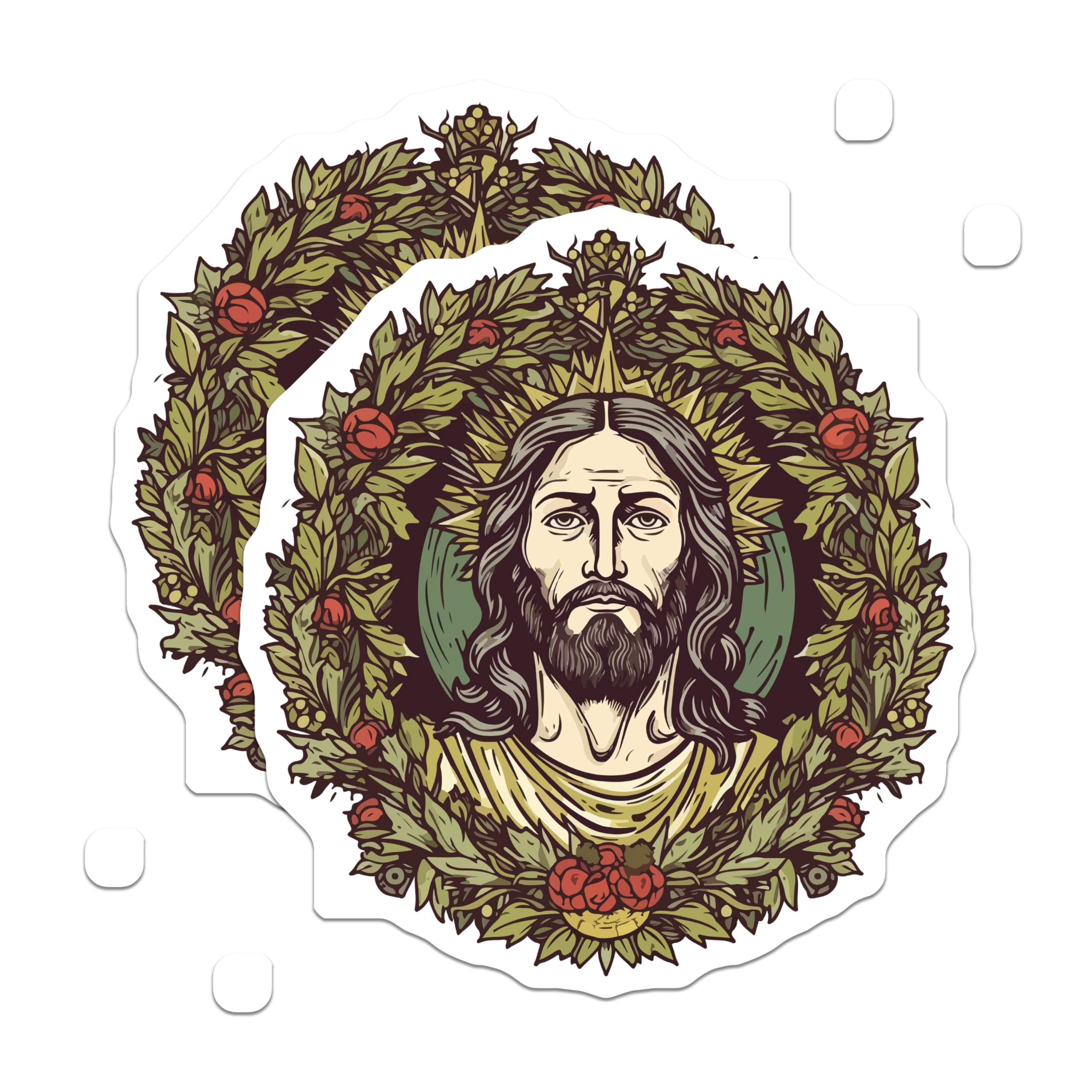 (2 Pack) Jesus Christ Magnets - Religious Christian Devotional Decor - Spiritual Faith Home Refrigerator Magnets - 5 Inches On Longest Side - Thick Durable Magnet - Made in USA - MAG30788