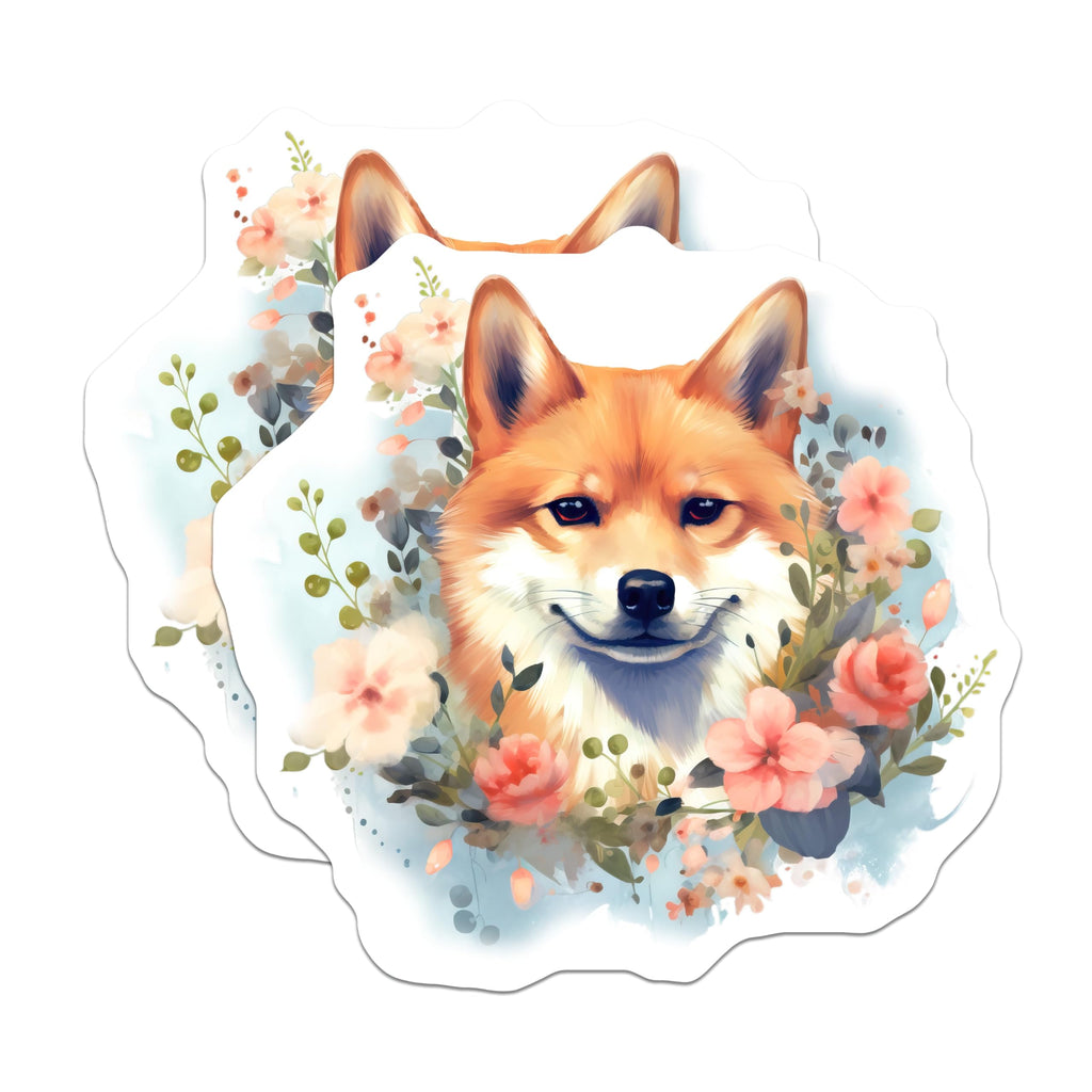 (2 Pack) Whimsical Fox Magnets - Floral Animal Decor - Aesthetic Refrigerator Magnets - 5 Inches On Longest Side - Thick Durable Magnet - Made in USA - MAG30279