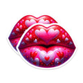 (2 Pack) Lip Art Magnets - Heart Design - ValentineÃ¢â‚¬â„¢s Lip - Romantic Lips - Love Decoration - 5" On Longest Side - for Cars, Refrigerators, Toolboxes, Lockers - Made in USA BMCS3389
