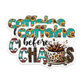 (2 Pack) Caffeine Before Chaos Magnets - Coffee Humor - Funny Kitchen Decor - 5" On Longest Side - for Cars, Fridges, Toolboxes - Made in USA - MAG7533