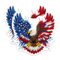 (2 Pack) Patriotic Eagle Magnets - American Flag Decor - USA Freedom - Veterans Day - 5 Inches On Longest Side - Thick Durable Magnet - Made in USA - MAG39447