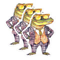 (3 Pack) Alligator Decals - Funny Reptile - Animal Laptop Decal - 3 Inches On Longest Side - Easy Peel & Apply - Made in USA - 3MCS8271