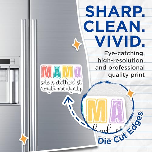(2 Pack) Mom Quote Magnets Magnets - Inspirational Mom Decor - Mother's Day Magnet Set - 5" On Longest Side - Made in USA - Sticks to Refrigerators & Metal Surfaces - MAG8966