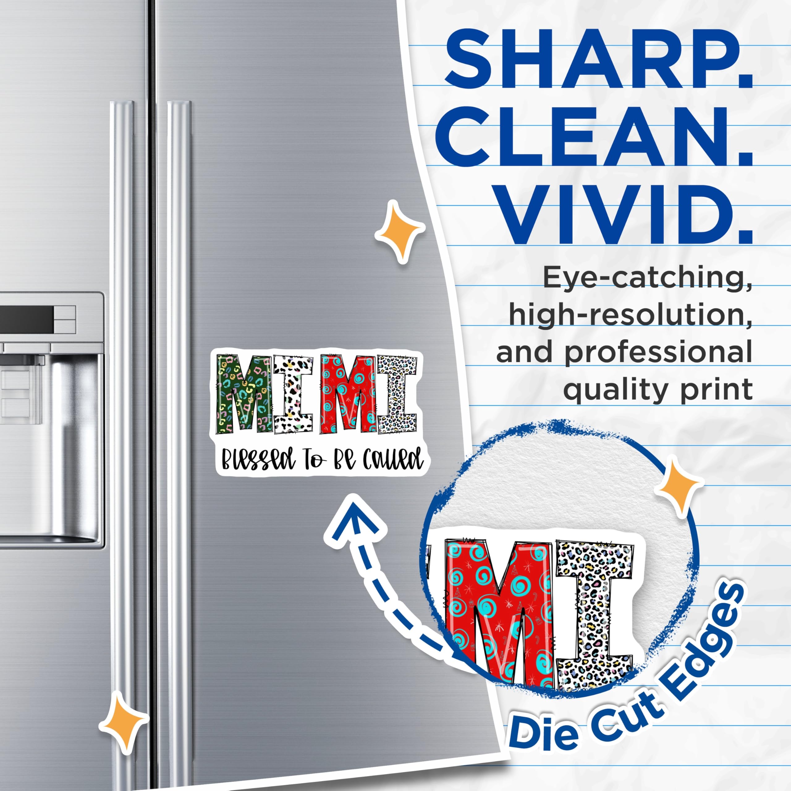 (2 Pack) Mimi Magnets - Blessed to Be Called Mimi - Grandma Refrigerator Magnets - 5" On Longest Side - Premium Magnet - for Cars, Refrigerators, Toolboxes, Lockers - Made in USA - MAG14061