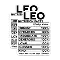 (2 Pack) Leo Nutrition Facts Stickers - Zodiac Sign Stickers - Funny Horoscope Stickers - 5" On Longest Side - Sticks to Smooth Flat Surfaces - Made in USA - BMCS5137