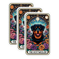 (3 Pack) Rottweiler Tarot Card Decals - Dog Lover Gifts - Laptop Decals - 3 Inches On Longest Side - Easy Peel & Apply - Made in USA - 3MCS4052