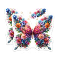 (2 Pack) Floral Butterfly Magnets - Whimsical Flower Refrigerator Decor - Nature Lover Aesthetic Home Accent - 5 Inches On Longest Side - Thick Durable Magnet - Made in USA - MAG36702