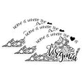 (3 Pack) Virginia Decals - Home State Pride - Laptop Decals - 3 Inches On Longest Side - Easy Peel & Apply - Made in USA - 3MCS7860