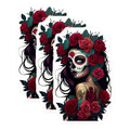 (3 Pack) Day of Dead Decals - Calavera Stickers - Sugar Skull Laptop Decals - 3 Inches On Longest Side - Easy Peel & Apply - Made in USA - 3MCS7965