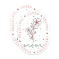 (2 Pack) Mom Encouragement Stickers - Motivational Floral Decals - Inspirational Quotes for Mom - 5" On Longest Side - Sticks to Smooth Flat Surfaces - Made in USA - BMCS6858