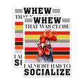 (2 Pack) Whew That was Close I Almost Had to Socialize Magnets - Animal Humor Decor - 5" On Longest Side - for Cars, Fridges, Toolboxes - Made in USA -