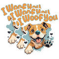 (3 Pack) I Woof You Decals - Dog Lover Sticker - Heart Decal - 3 Inches On Longest Side - Easy Peel & Apply - Made in USA - 3MCS1233