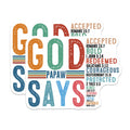 (2 Pack) Papaw God Says Magnets - Christian Scripture Inspiration - Grandpa Faith Affirmation - 5 Inches On Longest Side - Thick Durable Magnet - Made in USA - MAG24486