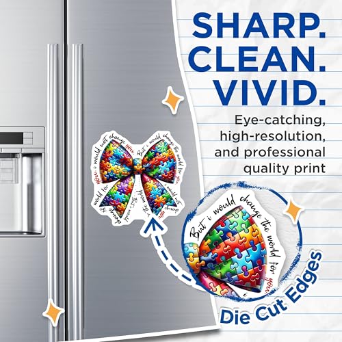 (2 Pack) Inspirational Quote Magnet - 5" On Longest Side - Sticks to Smooth Flat Surfaces - Made in USA - MAG9410