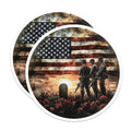 (2 Pack) Military Memorial Magnet - Patriotic Decor - 5" On Longest Side - Sticks to Smooth Flat Surfaces - Made in USA - MAG10038