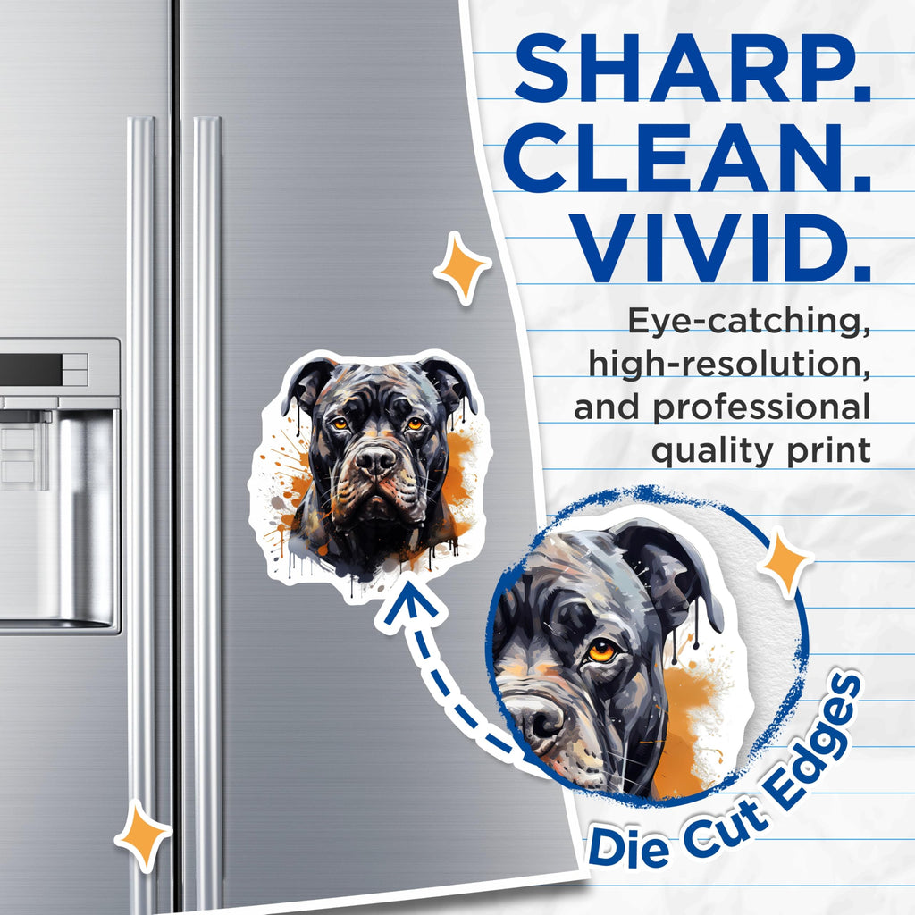 (2 Pack) Cane Corso Magnets - Dog Lover Decor - Pet Portrait Art - 5 Inches On Longest Side - Thick Durable Magnet - Made in USA - MAG30483