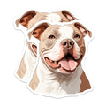 (2 Pack) Smiling Pitbull Dog Magnets - Dog Mom Kitchen Decor - Amstaff Lover Refrigerator Art - 5 Inches On Longest Side - Thick Durable Magnet - Made in USA - MAG26240