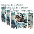 (3 Pack) Wranglin Feral Children Decals - Horseback Riding - Cowboy Cowgirl Decal- 3 Inches On Longest Side - Easy Peel & Apply - Made in USA - 3MCS5928