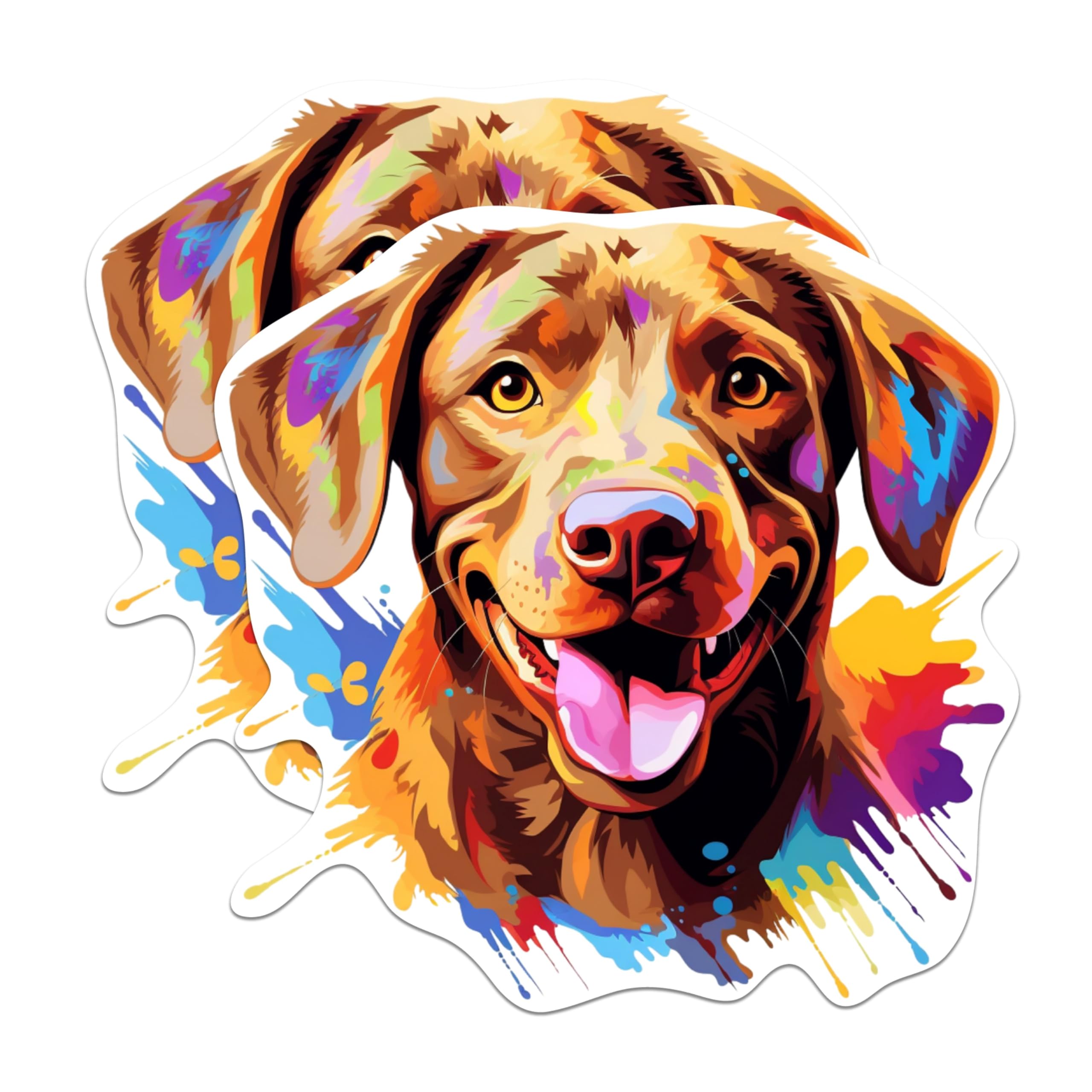 (2 Pack) Chesapeake Bay Retriever Dog Breed Magnets - 5 Inches On Longest Side - Choose from Over 100 Dog Breeds - for Cars, Refrigerators, Toolboxes - Made in USA - MAG1823