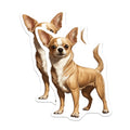 (2 Pack) Chihuahua Dog Magnets - Adorable Pet Lover Fridge Decor - Small Dog Breed Mom Dad Accessory - 5 Inches On Longest Side - Thick Durable Magnet - Made in USA - MAG26781