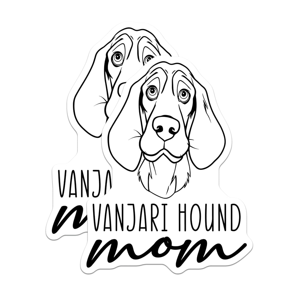 (2 Pack) Vanjari Hound Mom Magnets - Dog Mama Car Magnets - Hound Lover Accessories - 5 Inches On Longest Side - Thick Durable Magnet - Made in USA - MAG27055