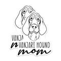 (2 Pack) Vanjari Hound Mom Magnets - Dog Mama Car Magnets - Hound Lover Accessories - 5 Inches On Longest Side - Thick Durable Magnet - Made in USA - MAG27055