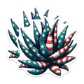 (2 Pack) American Flag Agave Magnets - Patriotic Succulent Decor - USA Botanical Art - 5 Inches On Longest Side - Thick Durable Magnet - Made in USA - MAG19535