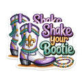 (2 Pack) Shake Your Bootie Magnets - Mardi Gras Boot Decor - New Orleans Festival Accessory - Fat Tuesday Fun - 5 Inches On Longest Side - Thick Durable Magnet - Made in USA - MAG28781