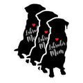 (3 Pack) Labrador Mom Decals - Dog Lover - Labrador Gifts - 3 Inches On Longest Side - Easy Peel & Apply - Made in USA - 3MCS1362