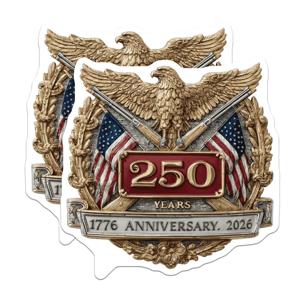 (2 Pack) 1776 Anniversary 2026 Magnets - American History - Patriot Decor - 5 Inches On Longest Side - Thick Durable Magnet - Made in USA - MAG39677