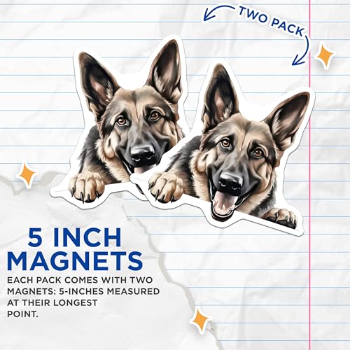 (2 Pack) Dog Lover Home Decor Magnet - 5" On Longest Side - Sticks to Smooth Flat Surfaces - Made in USA - MAG10174