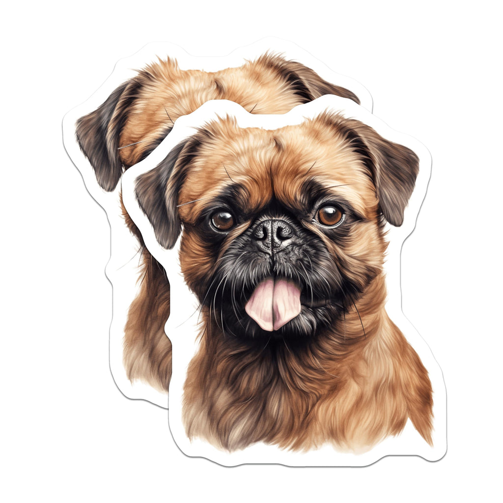 (2 Pack) Brussels Griffon Magnets - Dog Lover Decor - Pet Parent Refrigerator Art - 5 Inches On Longest Side - Thick Durable Magnet - Made in USA - MAG28641