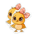 (2 Pack) Cute Chick Magnets - Kawaii Chicken Decor - Baby Animal Refrigerator - Easter Spring Kitchen - 5 Inches On Longest Side - Thick Durable Magnet - Made in USA - MAG36612