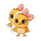 (2 Pack) Cute Chick Magnets - Kawaii Chicken Decor - Baby Animal Refrigerator - Easter Spring Kitchen - 5 Inches On Longest Side - Thick Durable Magnet - Made in USA - MAG36612