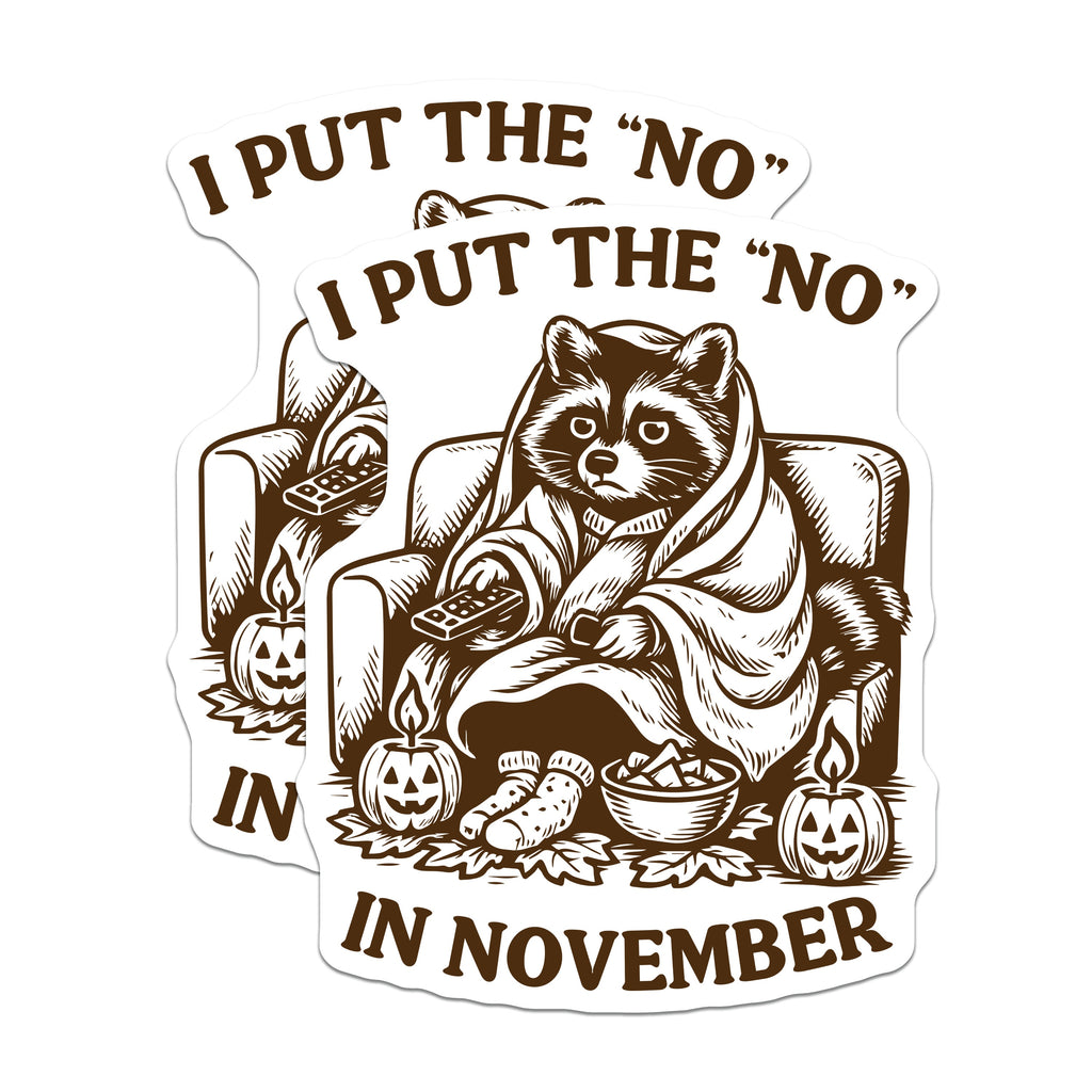 (2 Pack) Cozy Raccoon Magnets - Funny November Humor Decor - Introvert Homebody Autumn Vibe Kitchen Refrigerator Accessories - 5 Inches On Longest Side - Thick Durable Magnet - Made in USA - MAG39516