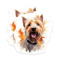 (2 Pack) Happy Terrier Dog Magnets - Watercolor Splash Art - Pet Lover Home Decor - Dog Breed Art Collection - 5 Inches On Longest Side - Thick Durable Magnet - Made in USA - MAG23898
