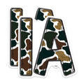 (2 Pack) IA Letter Magnets - Camouflage Alphabet Initial - Distressed Abstract Decor - 5 Inches On Longest Side - Thick Durable Magnet - Made in USA - MAG23111