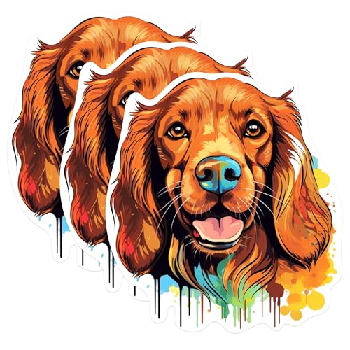 (3 Pack) Cocker Spaniel Decals - Dog Breed Sticker - Laptop Decal - 3 Inches On Longest Side - Easy Peel & Apply - Made in USA - 3MCS0752