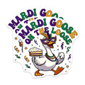 (2 Pack) Mardi Gras Stickers - Goose on The Loose - Carnival Celebration- 5" On Longest Side - Sticks to Smooth Flat Surfaces - Made in USA - BMCS16066