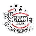 (2 Pack) Senior 2027 Magnets - Class of 2027 Baseball Player - Final Inning High School Graduate Team Sports - 5 Inches On Longest Side - Thick Durable Magnet - Made in USA - MAG37738
