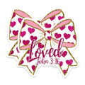 (2 Pack) Loved John 3:16 Stickers - Inspirational Heart Stickers - Christian Faith Stickers - 5" On Longest Side - Sticks to Any Smooth Flat Surface - Made in USA - BMCS3079