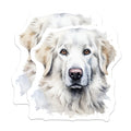(2 Pack) Great Pyrenees Dog Magnets - Watercolor Pet Art - Dog Lover Fridge Decor - 5 Inches On Longest Side - Thick Durable Magnet - Made in USA - MAG30853